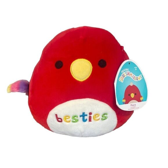 New 2022 Squismallows Paco the Parrot "Bestie" Best Friends Edition 7.5" Stuffed - Picture 1 of 8